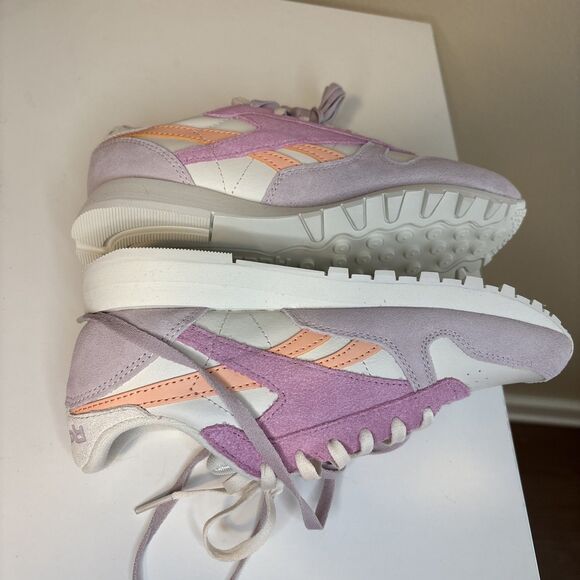 Reebok Women's Classic Leather Bone/Pea Glow/Ashen Lilac Sneakers 100075291 sz 6 - Picture 10 of 11